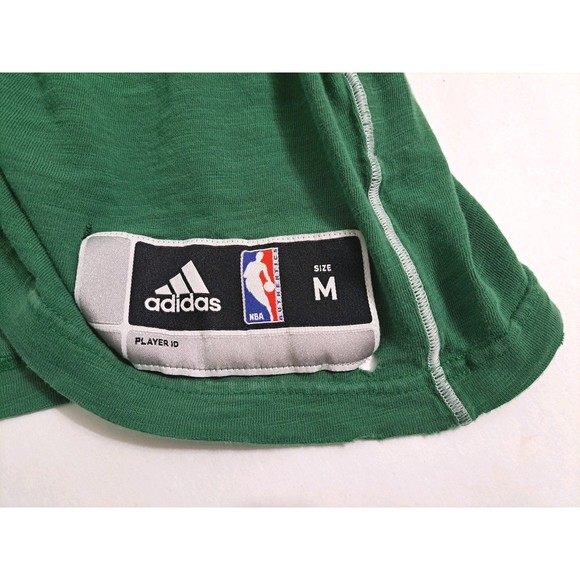 Boston Celtics Distressed Adidas NBA Basketball TShirt Men's Medium Logo Striped - Picture 5 of 11